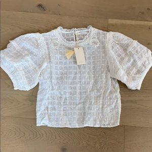 Brand new Doen puff sleeve blouse